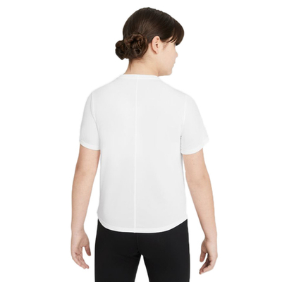 Футболка для девочки теннисная Nike Dri-Fit One SS Top GX G - white/black