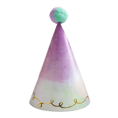 Колпак с помпоном "Разноцветный градиент" 14 см