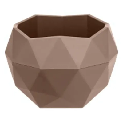 Кашпо для цветов пластиковое 2,5л d-21,8см «Топаз» Фраппе