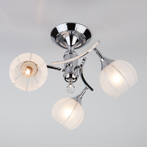 Люстра с поворотными плафонами 3353/3 хром / белый