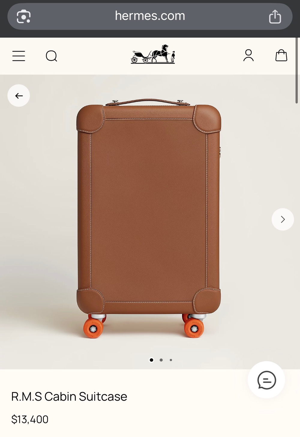 Чемодан Hermes R.M.S Cabin Suitcase