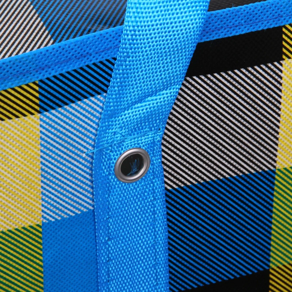 Сумка хозяйственная с внешним карманом « БАУЛ», цвет синий/чёрный, 80*55*25см