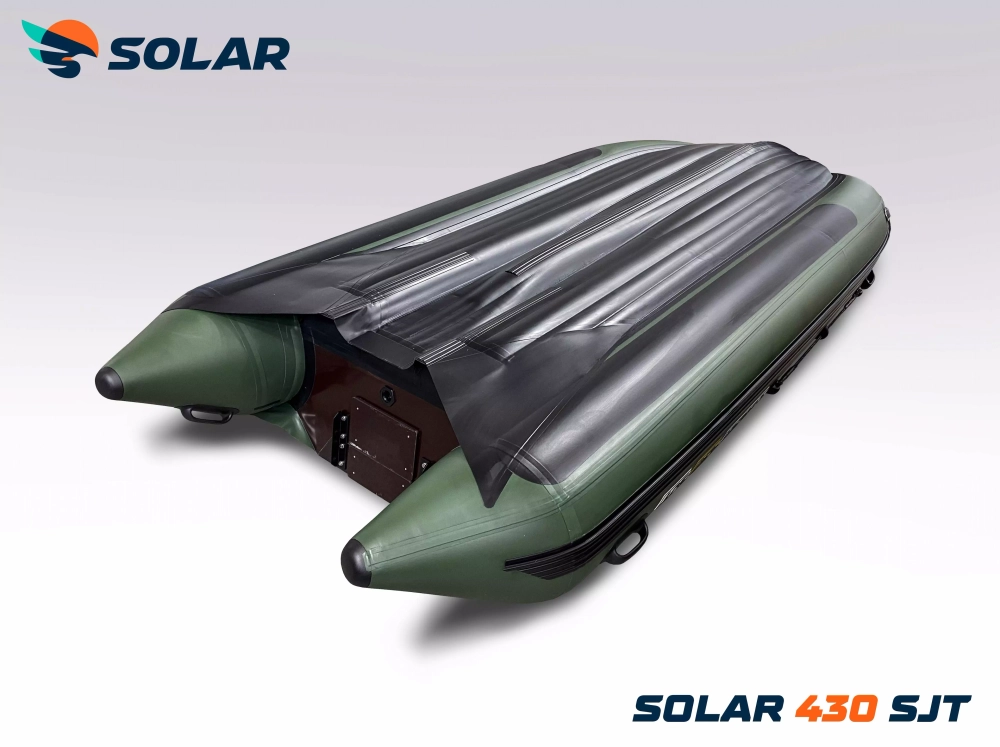 Лодка надувная моторная solar-430 super jet tunnel