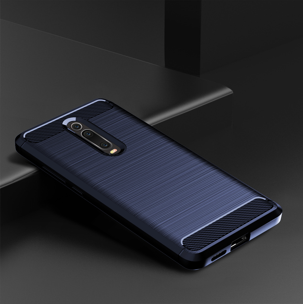 Чехол для Xiaomi Mi 9T (9T Pro, Redmi K20, K20 Pro,K20 Pro Premium) цвет Blue (синий), серия Carbon от Caseport