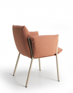 Кресло металлическое c подушками Scab Design Brezza, тортора, розовый