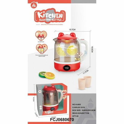 Чайник со светом и звуком на батарейках HJ605