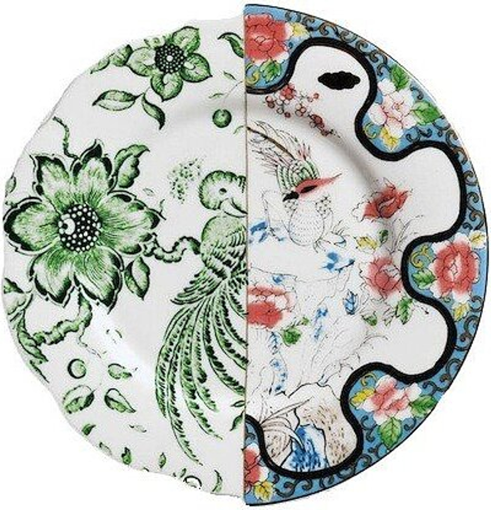Тарелка обеденная Seletti Zoe, костяной фарфор, 20 см, разноцветная