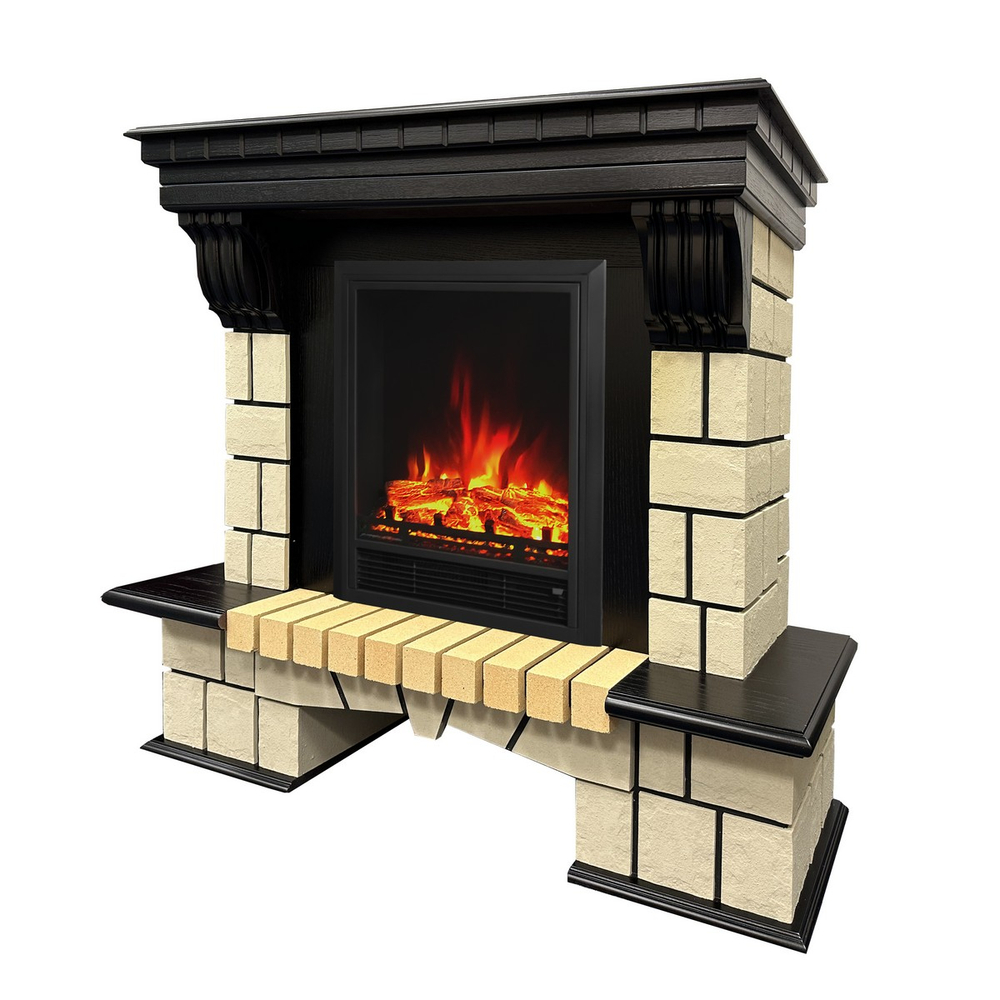 Электрокамин RealFlame Stone ML STD античный дуб c очагом Eugene