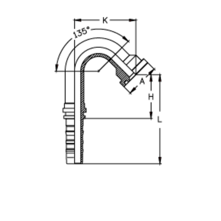 Фитинг DN 20 SFL 3/4 38.1 (135) CS