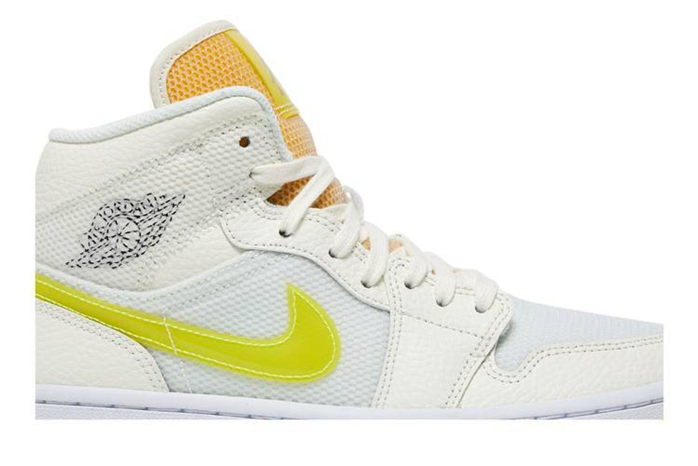 Кроссовки Jordan Air Jordan 1 Mid Se "Voltage Yellow" (Женская размерная сетка)
