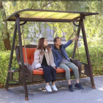 Качели Dragon из ротанга и алюминия, античная бронза