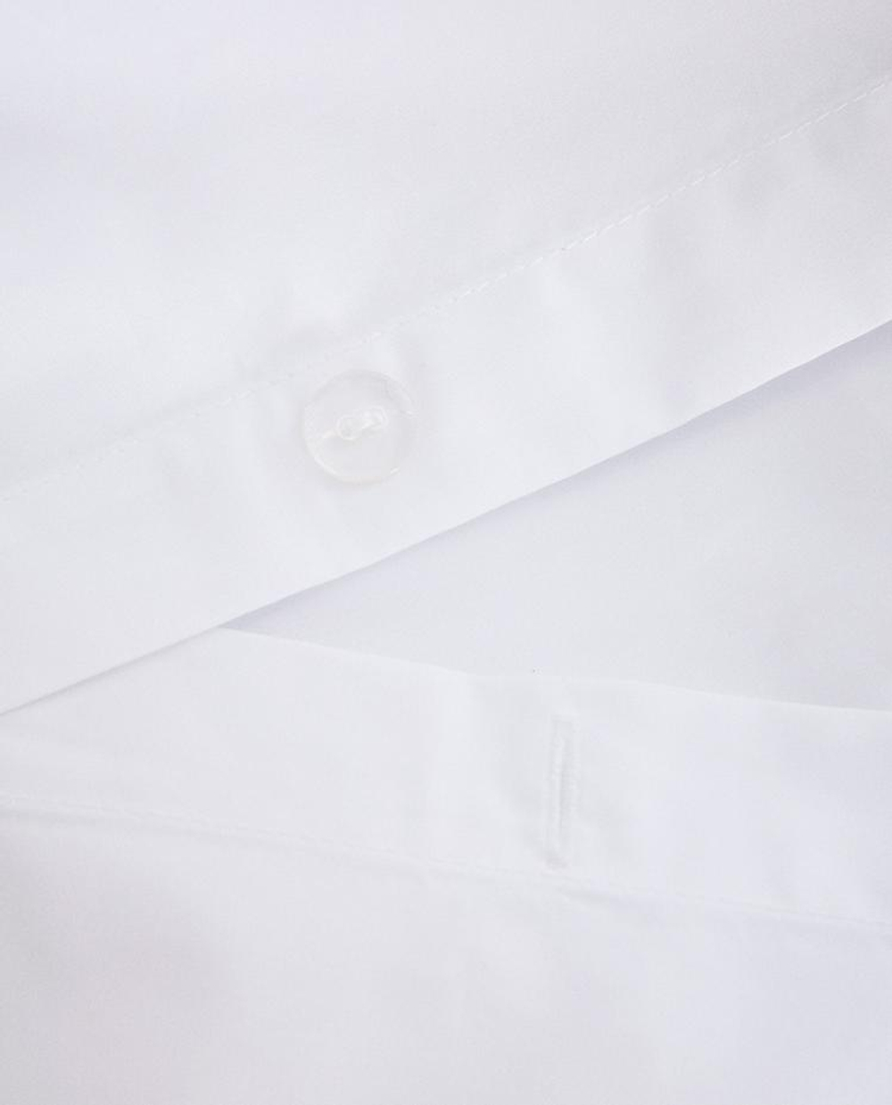 ZARA HOME ОДНОТОННЫЙ ПОДОДЕЯЛЬНИК (800 НИТЕЙ), БЕЛЫЙ