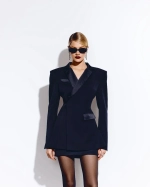 Юбка мини на низкой посадке, Черный