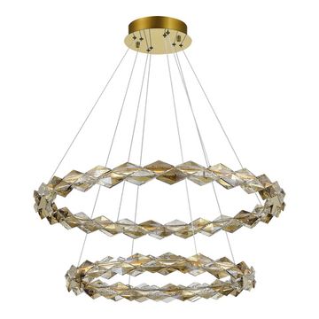 Люстра подвесная LED 45W 3000K SL6009.203.02 золотистый/прозрачный/янтарный Diamanta ST-Luce
