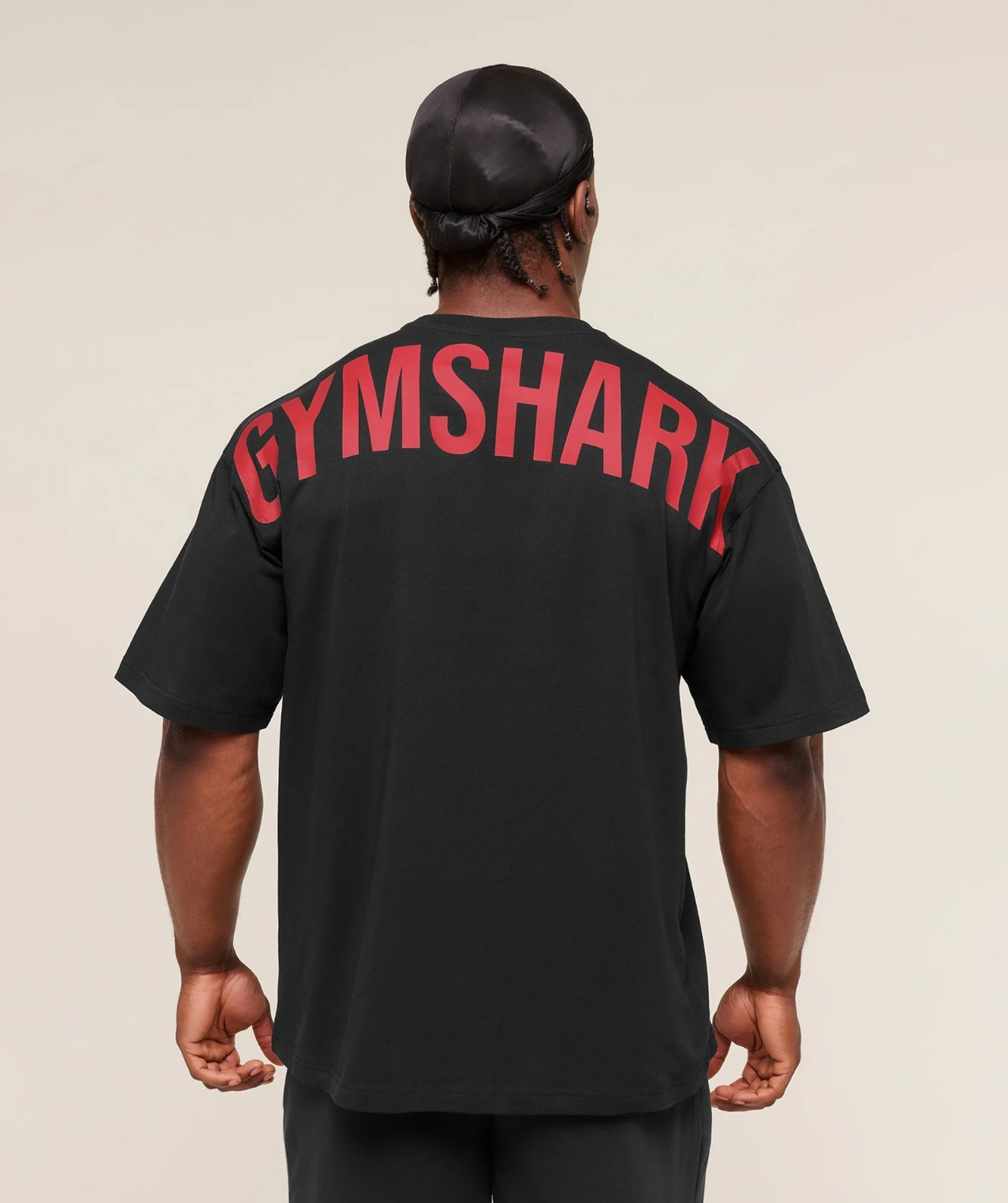 Футболка GYMSHARK Power T-Shirt Black/Red