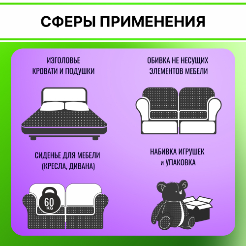 Поролон ST 2236 (стандарт) толщиной 1 см жесткость 3.6 кПа, плотность 22кг/м3