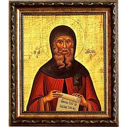 Антоний Великий Святой преподобный. Икона на холсте.