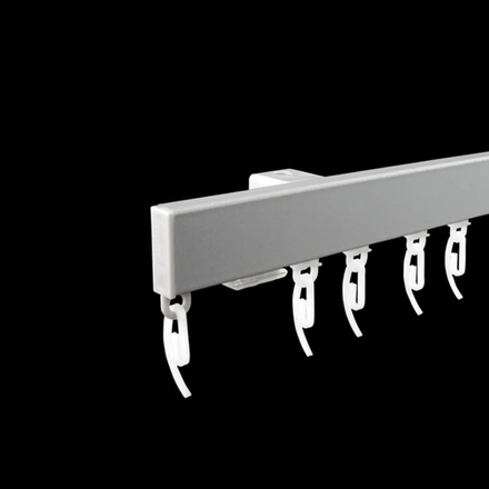 Профильный алюминиевый карниз 1-рядный "Универсал", серебро. Цена за 1 п.м.