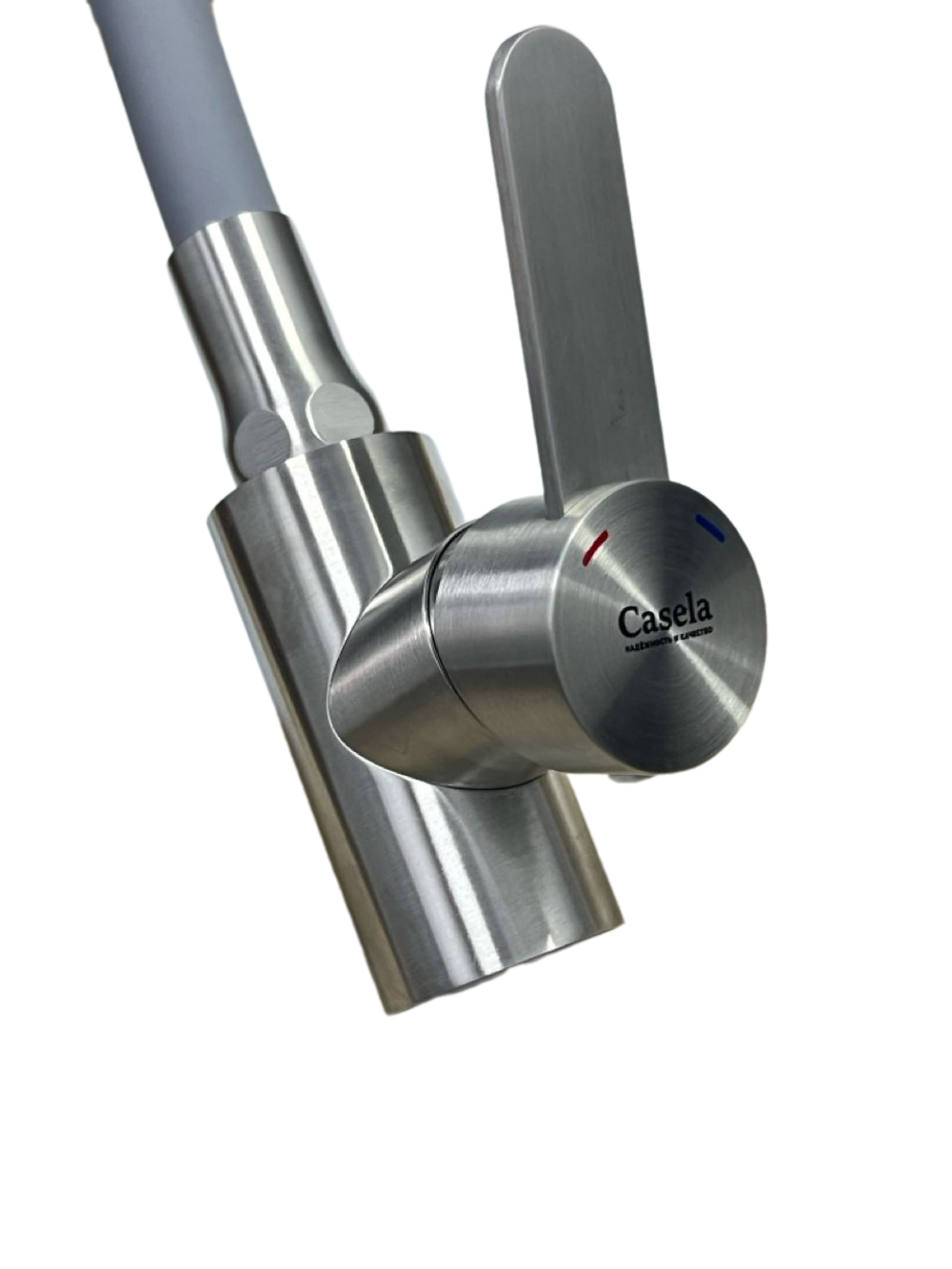 СМЕСИТЕЛЬ Д/КУХНИ С ГИБ. ИЗЛИВОМ CASELA 74004-9 ЛАТУНЬ СЕР