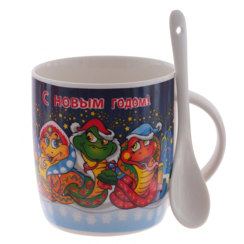 GAEM Кружка с ложкой, 300 мл, L13 W9 H9 см