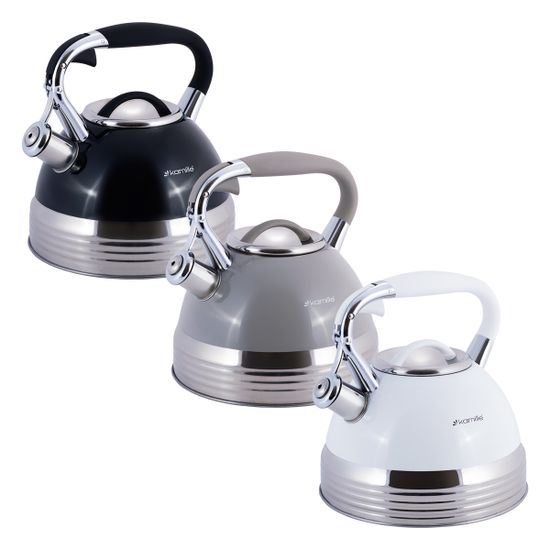 Чайник 2,7 л. из нержавеющей стали со свистком Kamille KM-0696
