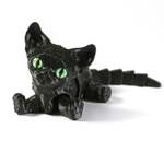 Подвижный котёнок Сфинкс, игрушка антистресс, черный