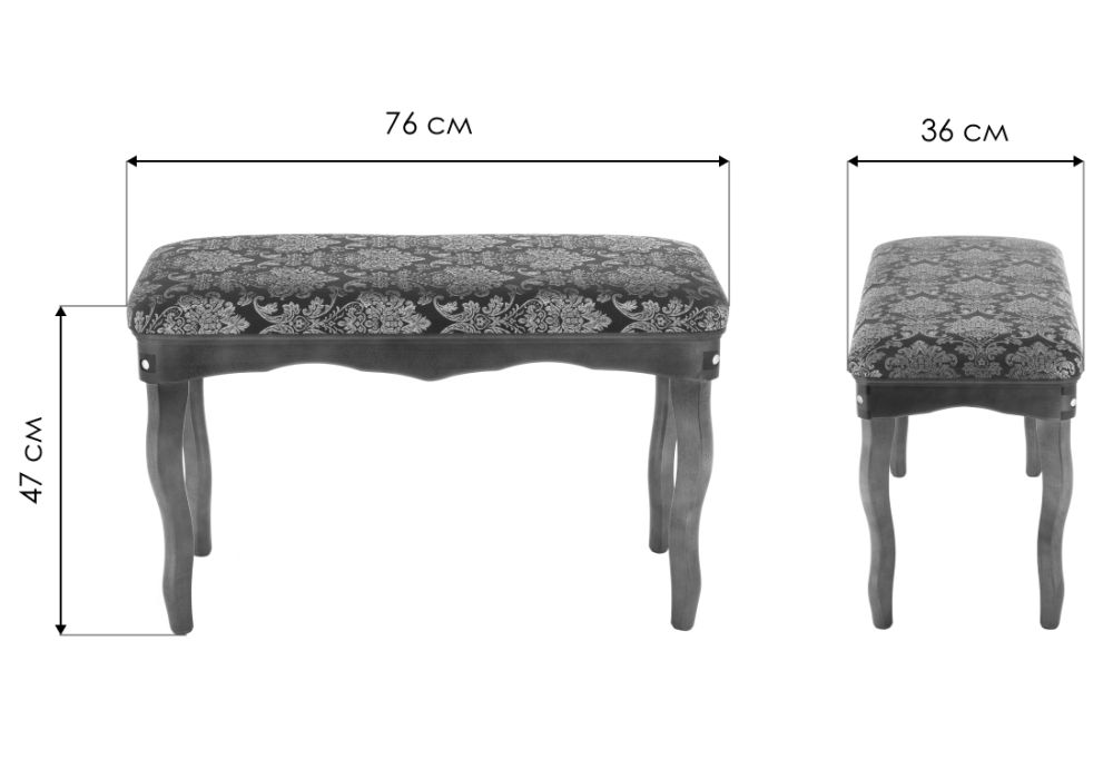 Банкетка Амадео орех / шоколад