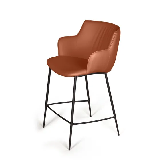 Полубарный стул Sofia, терракотовая экокожа Soft-Touch