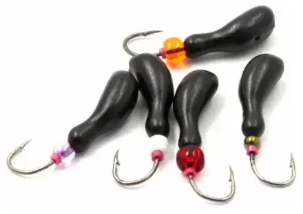 Мормышка литая ЯМАН "Мотылек", вес 0,9 гр., кр. Kumho №86, цв. черный