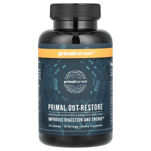 Primal Harvest, Primal Gut Restore, восстановление кишечника, 60 капсул