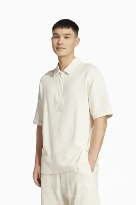 Футболка adidas Waffle Knit Polo Polo - белый