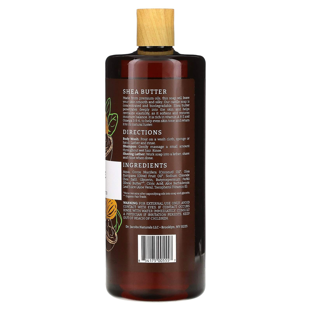 Dr. Jacobs Naturals, Гель для душа на растительной основе, органическое масло ши, 946 мл (32 унции)