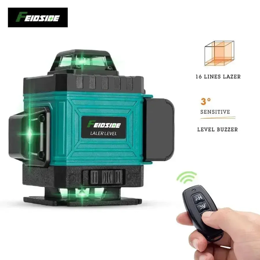 Лазерный уровень/16-линейным лазерным нивелиром /4D,360 градусов , зеленый луч