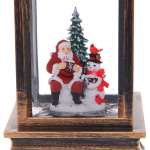 Сувенир с подсветкой «Новогодняя ночь» 10,5*10,5*23,5 см, мелодия, подсветка, эффект снегопада (работает от 3*АА, USB)