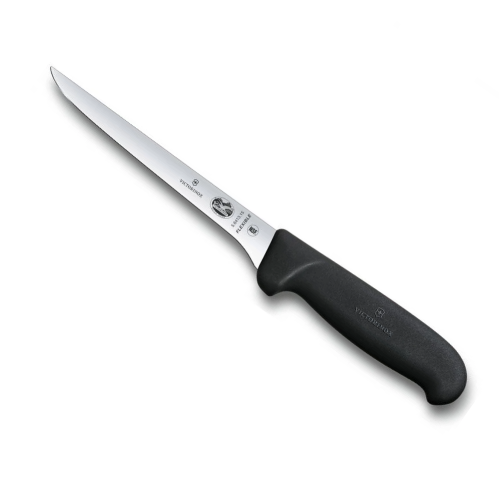 Нож Victorinox разделочный, лезвие 15 см прямое, черный