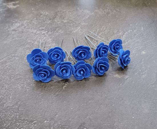 Набор шпилек "Розочки мини" латекс, 5 шт, белые