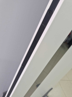 Дверь межкомнатная Мона -51 снежно-белый зеркало серебро