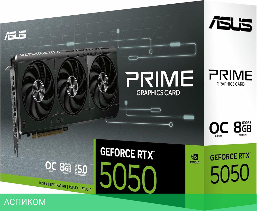 Видеокарта ASUS Prime GeForce RTX 5050 OC 8GB GDDR6 PRIME-RTX5050-O8G (90YV0N70-M0NA00)