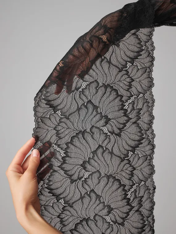 03-248 Кружево эластичное 23 см, черный