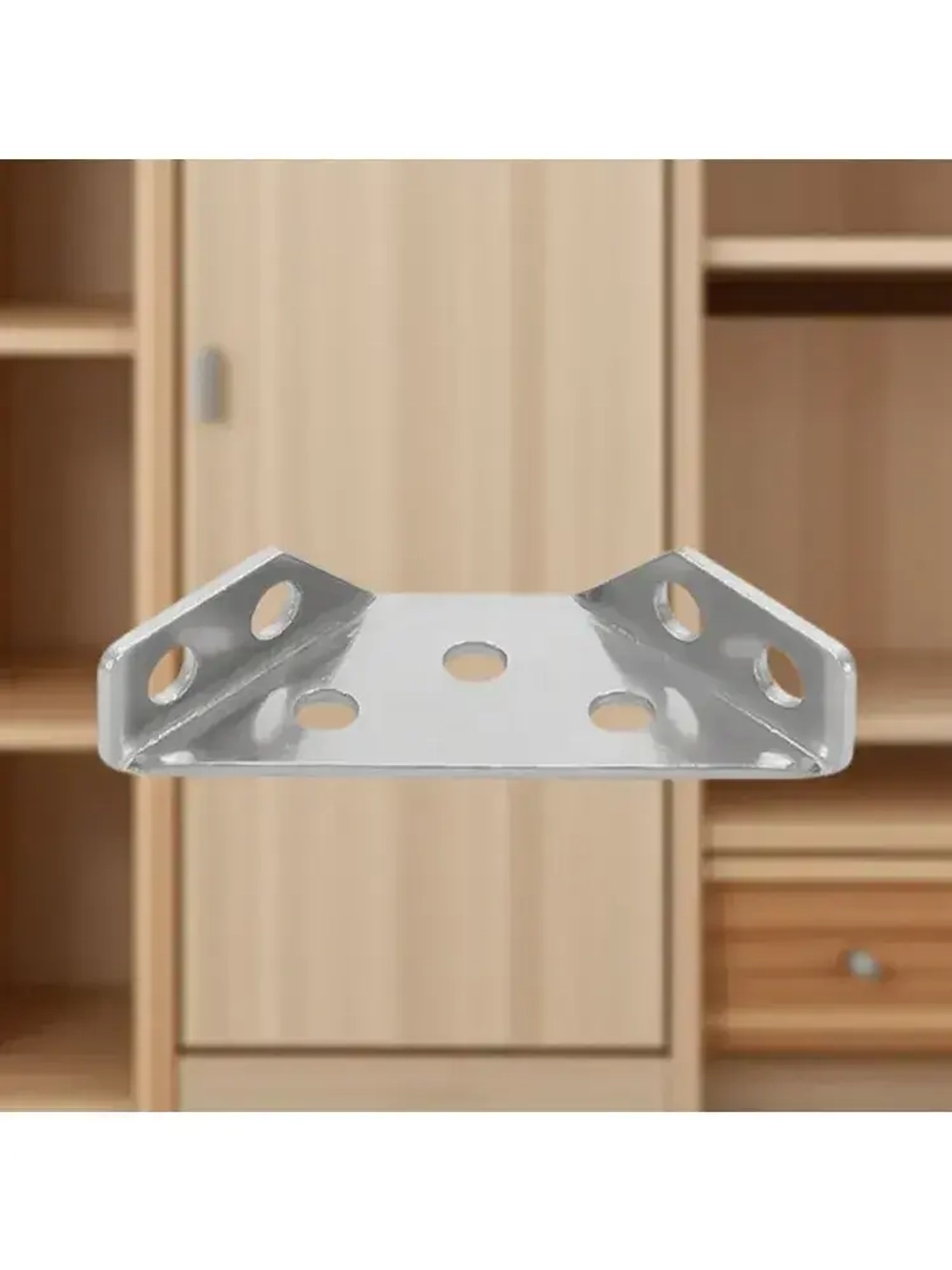 Треугольный кронштейн 8 шт. с демпферами 48 шт.Толщина 1,2 мм,Комплект угловых стяжек для кровати,нержавеющая сталь