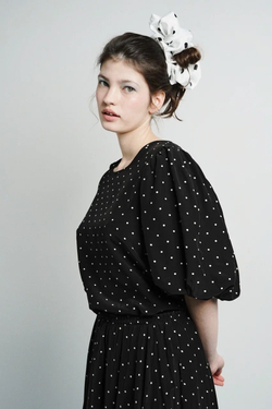 Блузка с рукавами-фонариками, "Конфетти"