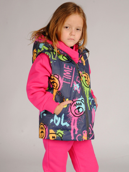 Жилет демисезонный мембрана для девочки 2-8 лет Милашка Сьюзи