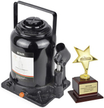 Домкрат бутылочный двухштоковый БелАК  32 тонн 235/415 мм (БАК.20050) БАК.20050