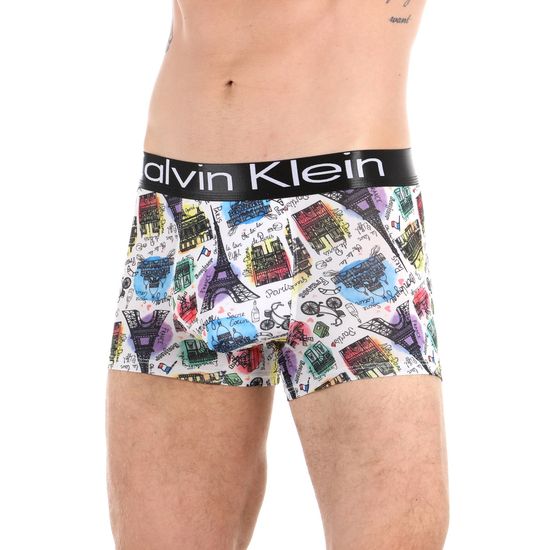 Мужские трусы боксеры белые с принтом "Франция" Calvin Klein