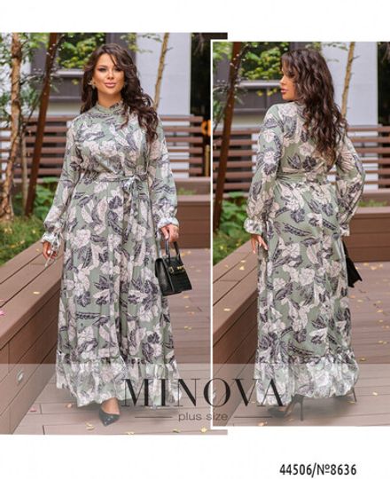 Платье 8636-зеленый Minova Фото 1