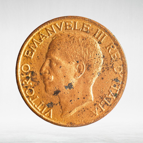 Italy 10 Centesimi 1921 R "Victor Emmanuel III", XF