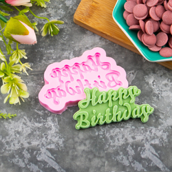 Молд силиконовый Happy Birthday, 3,5*7,3 см