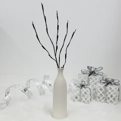 Украшение для дома ВЕТОЧКА 70 см, 20 ламп LED, IP-20 (работает от 2х батареек АА), Белый