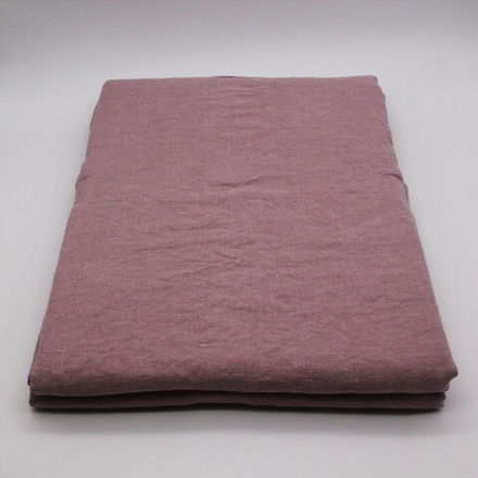 Скатерть из умягченного льна розовая 135*160 см