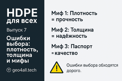 HDPE для всех — Выпуск № 7. Ошибки выбора: плотность, толщина и мифы